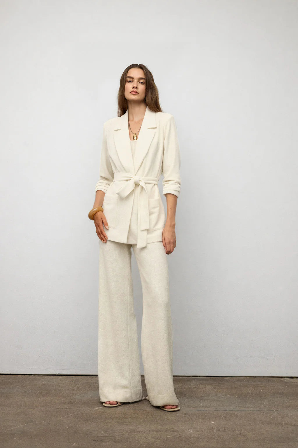 Iris Setlawke Ivory Belted Jacket Glasscock