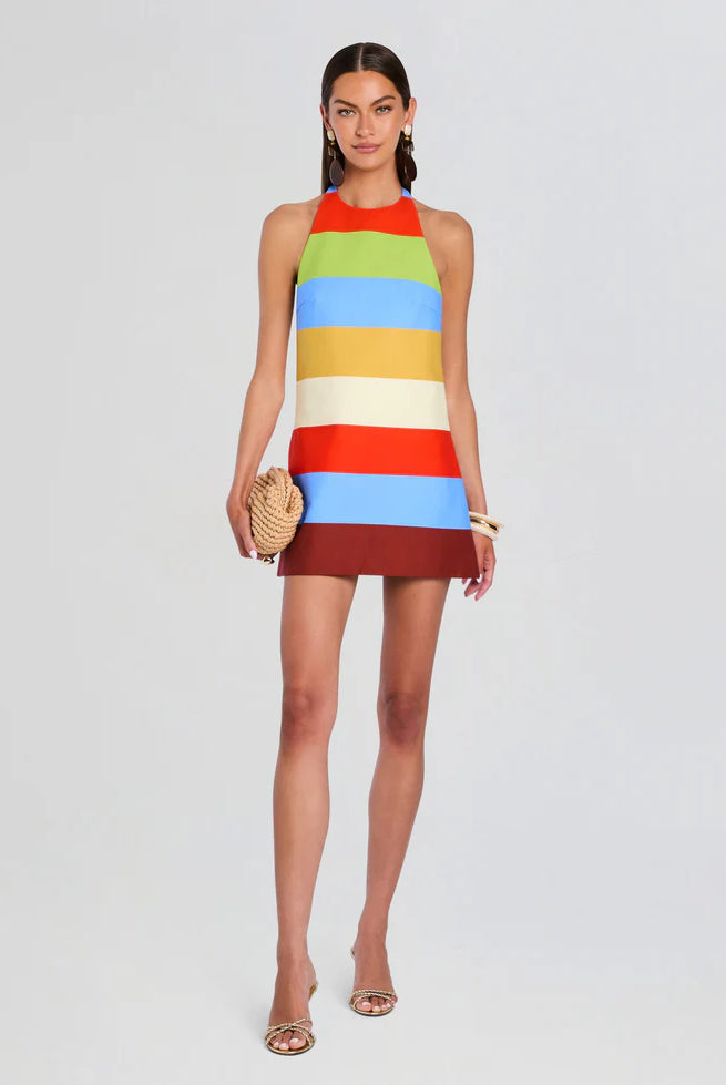 Retrofete Lanny Dress In Multi Stripe Glasscock Boutique