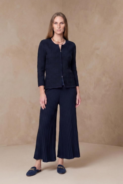 Biana Zia Jacket In Dark Navy Glasscock Boutique