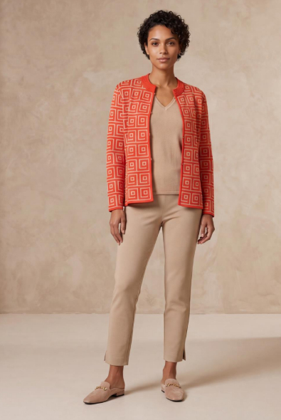 Biana Andri Jacket In Bright Orange Glasscock Boutique