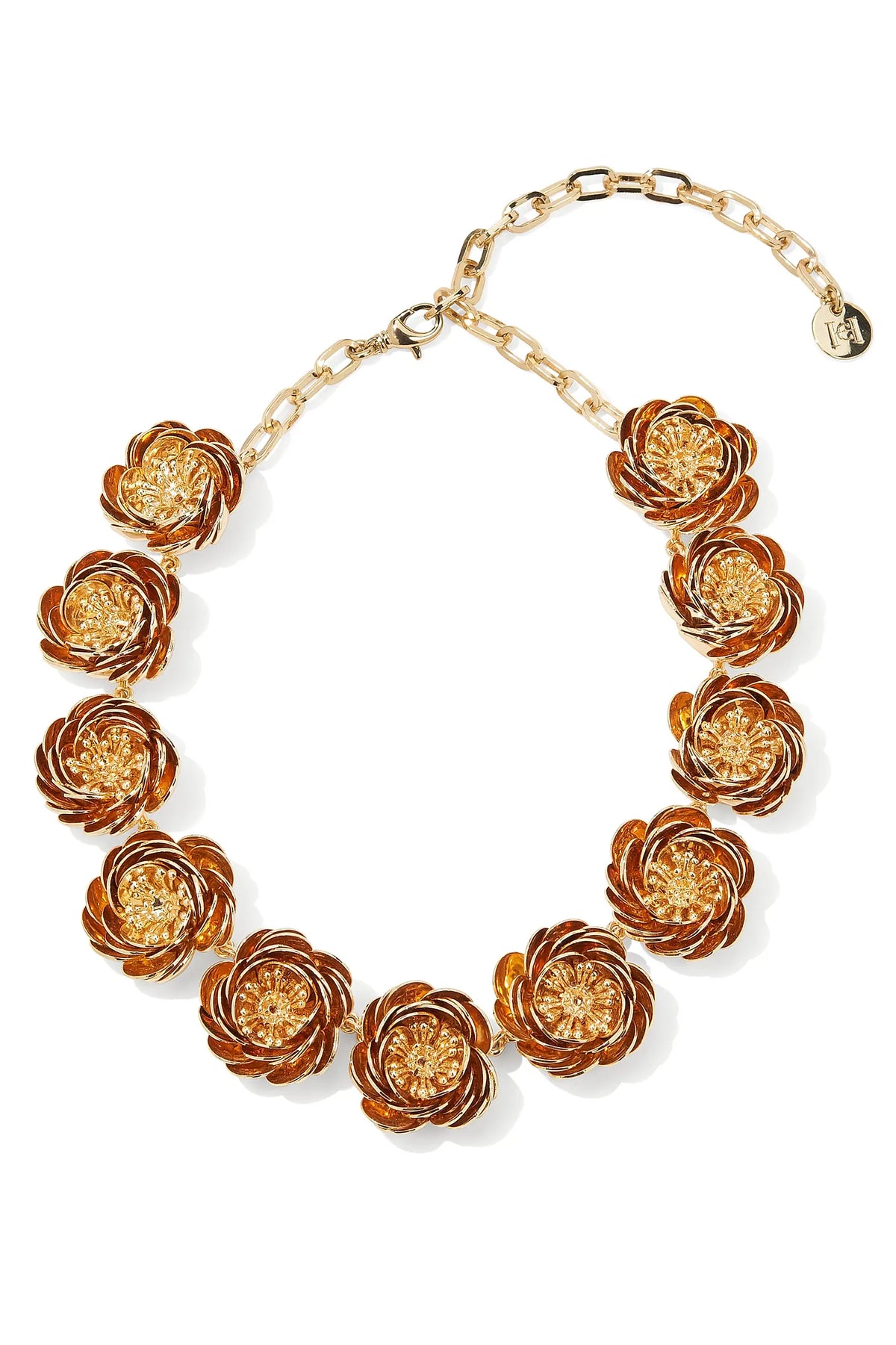gold floral necklace