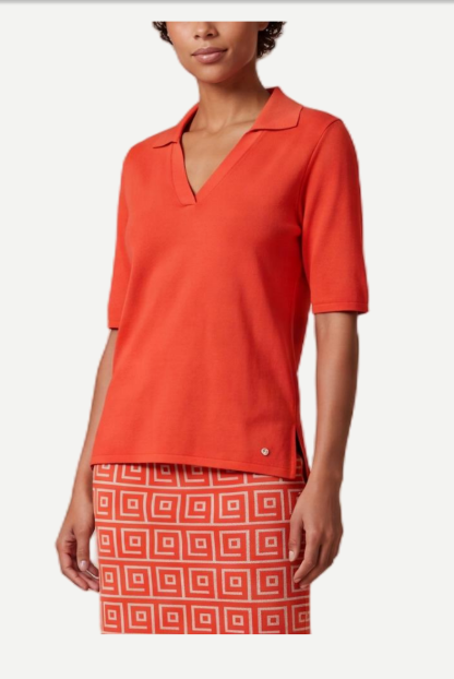 Biana Kyla Top In Bright Orange Glasscock Boutique