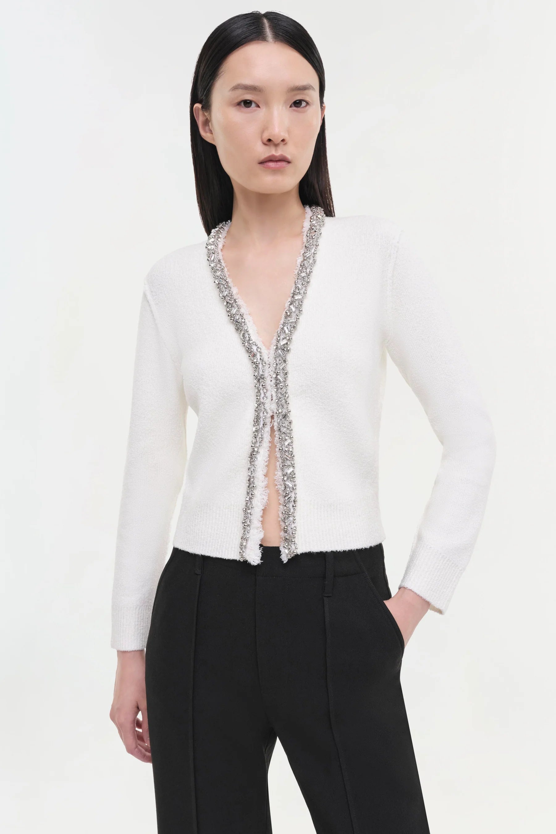 Simkhai Leighton Boucle Cardigan Glasscock Boutique