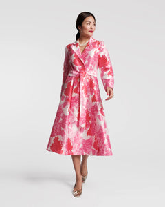 Frances Valentine Lucille Wrap Dress Hydrangea