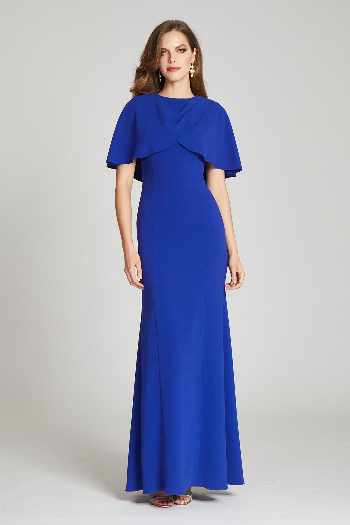 CREPE COLUMN GOWN Glasscock Boutique