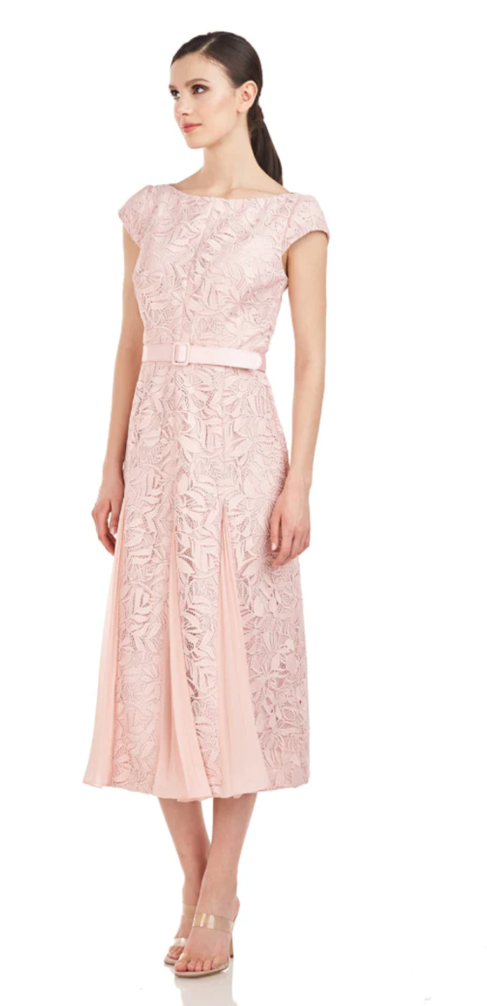 Kay Unger- ANGELINA LACE TEA LENGTH DRESS Glasscock Boutique