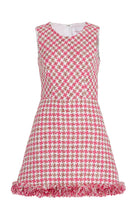 Load image into Gallery viewer, Carolina Herrera - Fringe Hem Cotton-Blend Tweed Mini Dress
