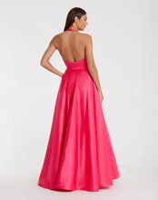 Load image into Gallery viewer, Mac Duggal Pink Sleeveless Deep V Satin Gown With Oversized Bow
