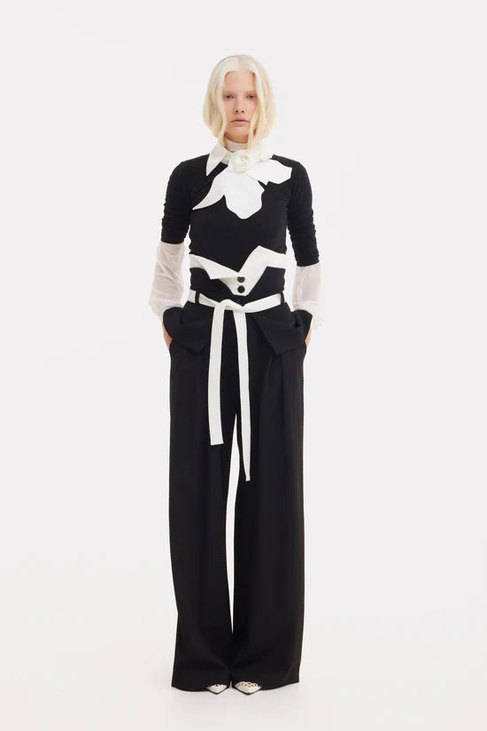 Julia Allert Flared Pants With Corset Waistband Glasscock Boutique