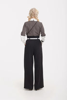Julia Allert Fashion-Forward Wide-Leg Pant & Contrast Belt Glasscock Boutique