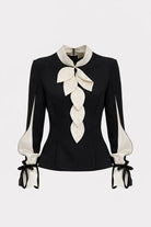 Julia Allert Elegant Fitted Blouse Glasscock Boutique
