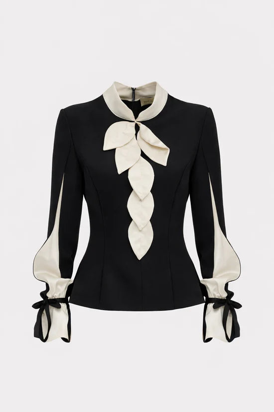 Julia Allert Elegant Fitted Blouse Glasscock Boutique