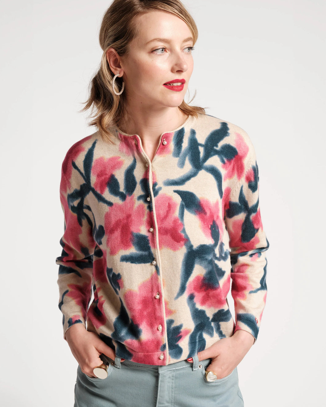 Frances Valentine Darling Cardigan Pink Lotus