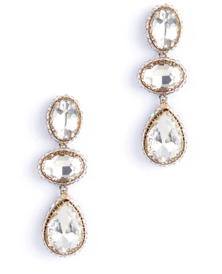 Deepa Gurnani Silver Hadlee Earring Glasscock