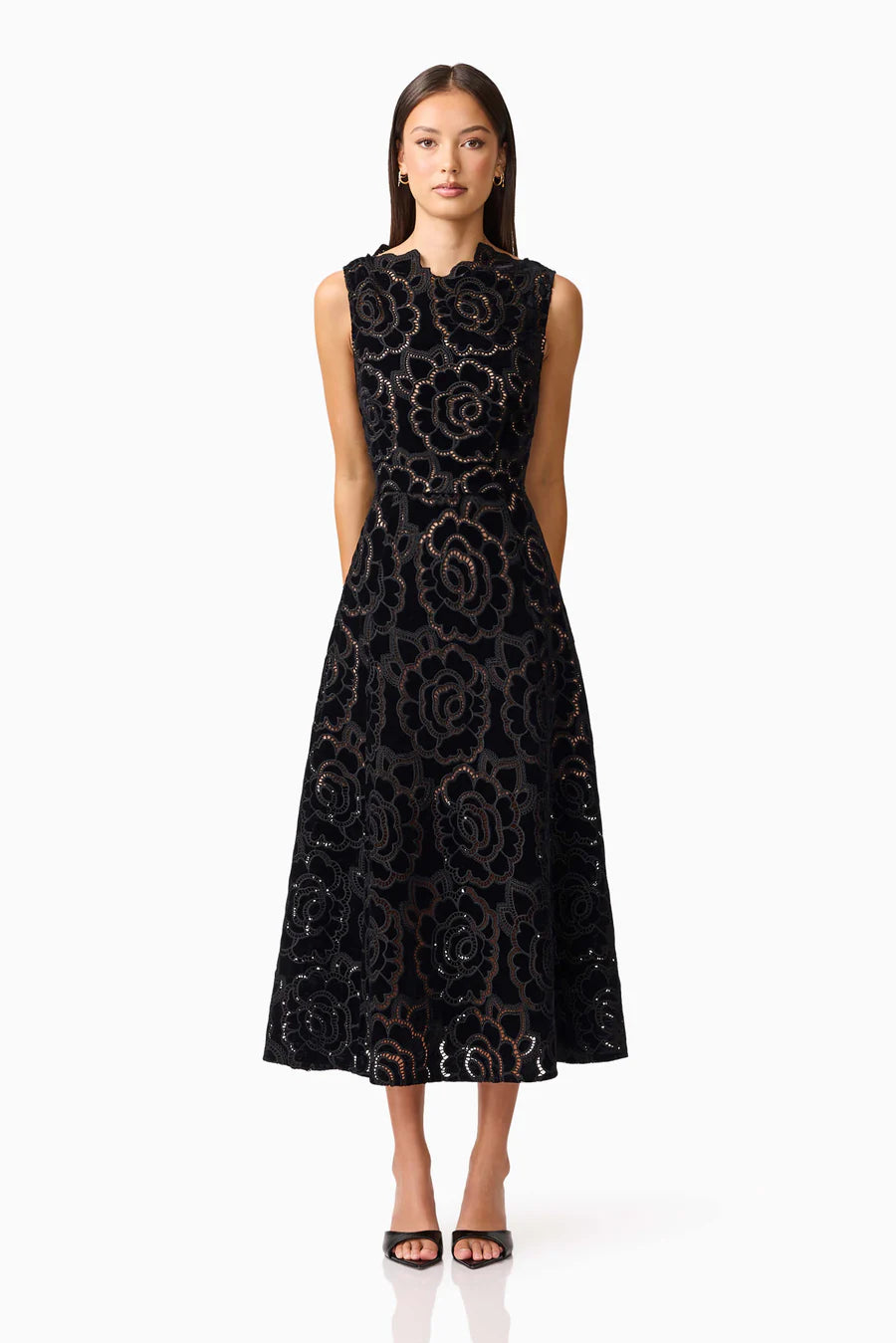 Elliatt Eris Midi Dress In Black