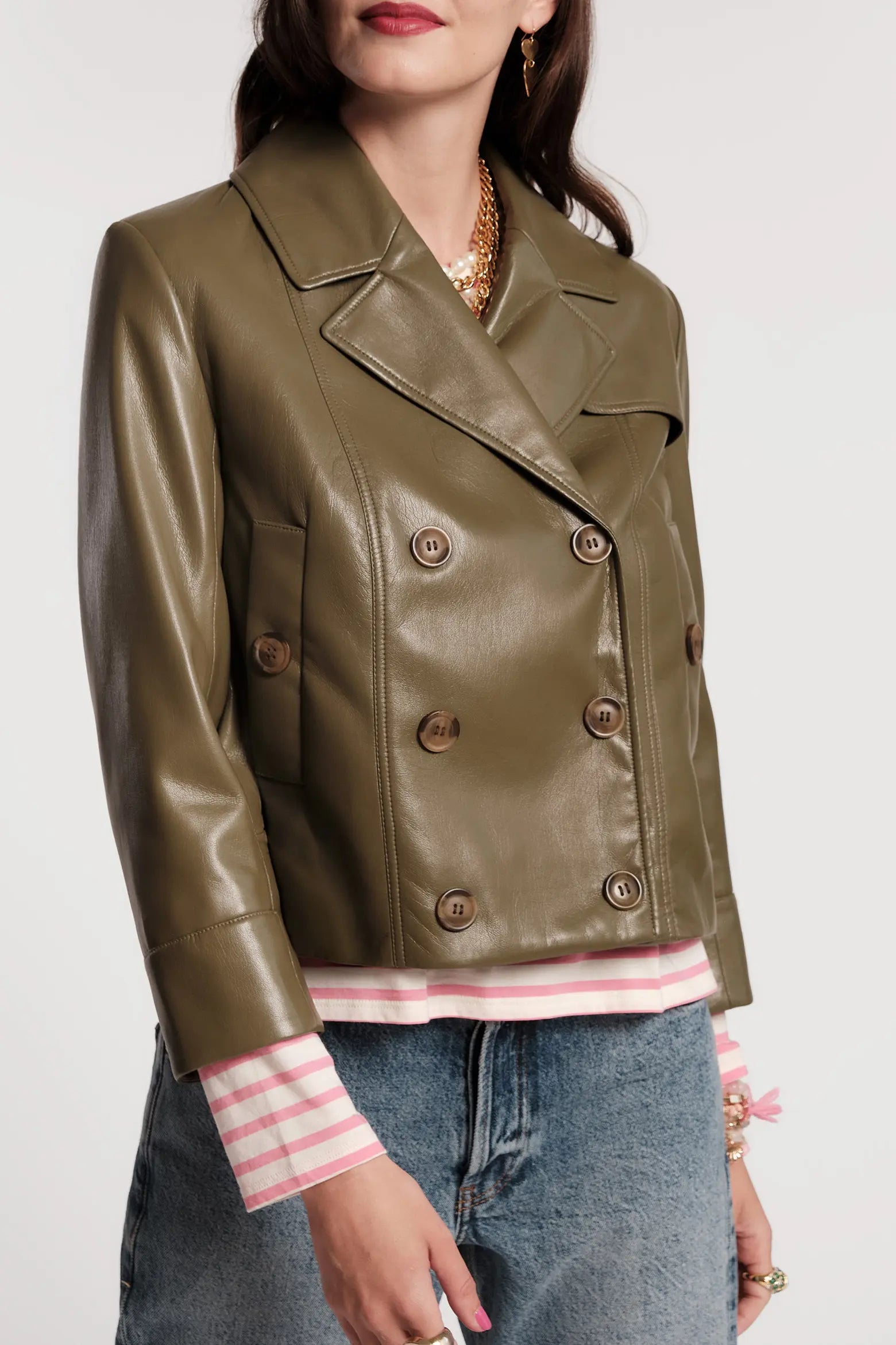 Frances Valentine Faux Leather Moto Jacket Glasscock Boutique