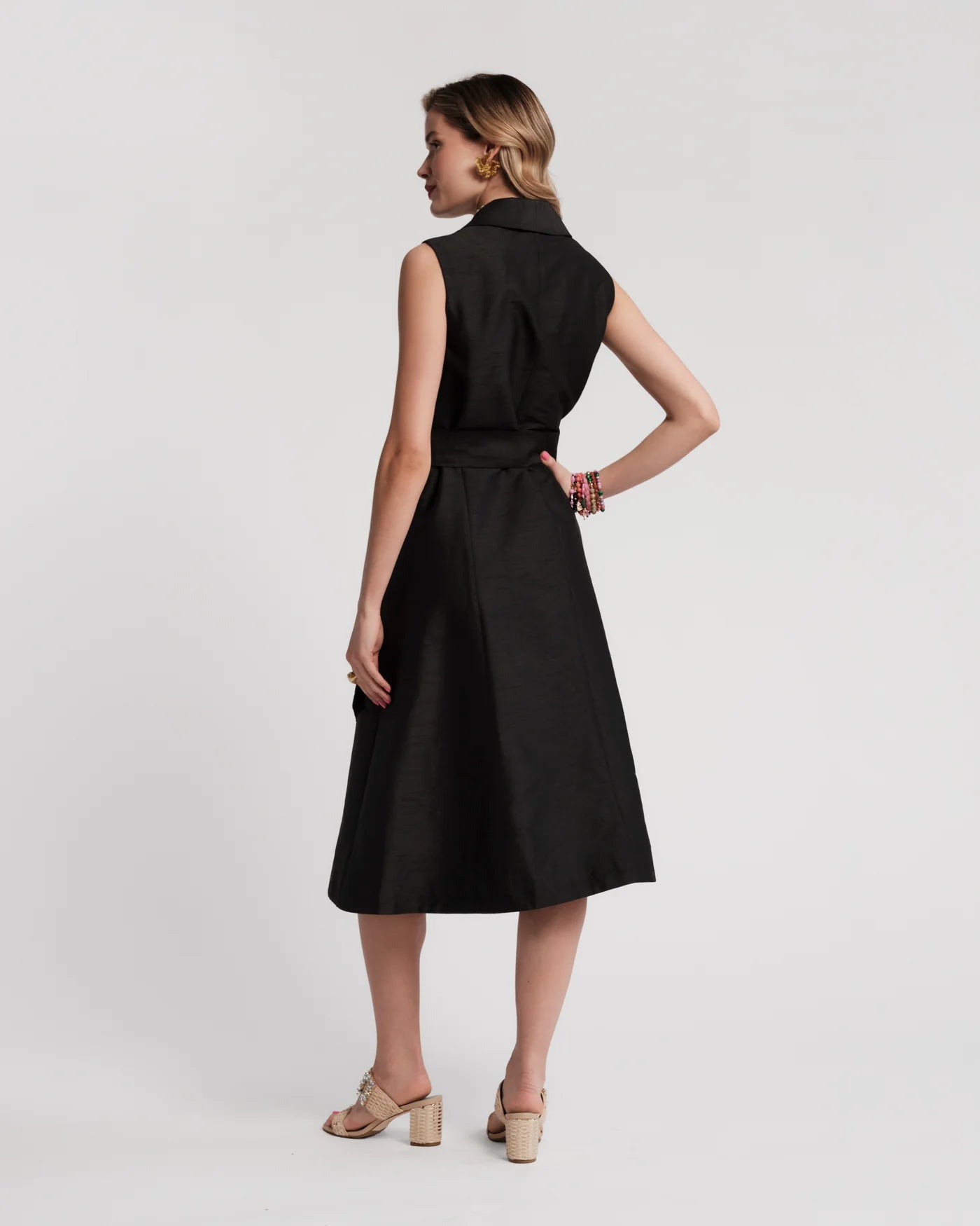 Frances Valentine Lucia Black Wrap Dress Glasscock