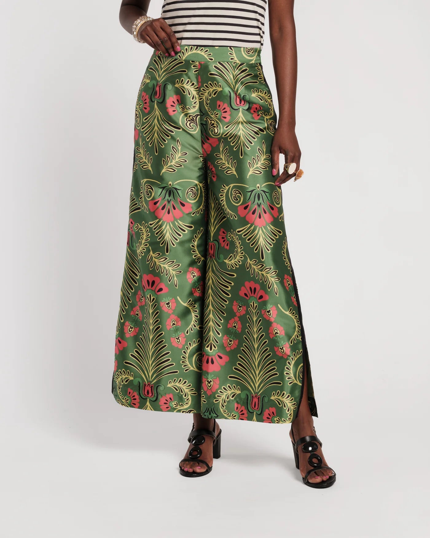Frances Valentine Green Canopy Palazzo Pant Glasscock