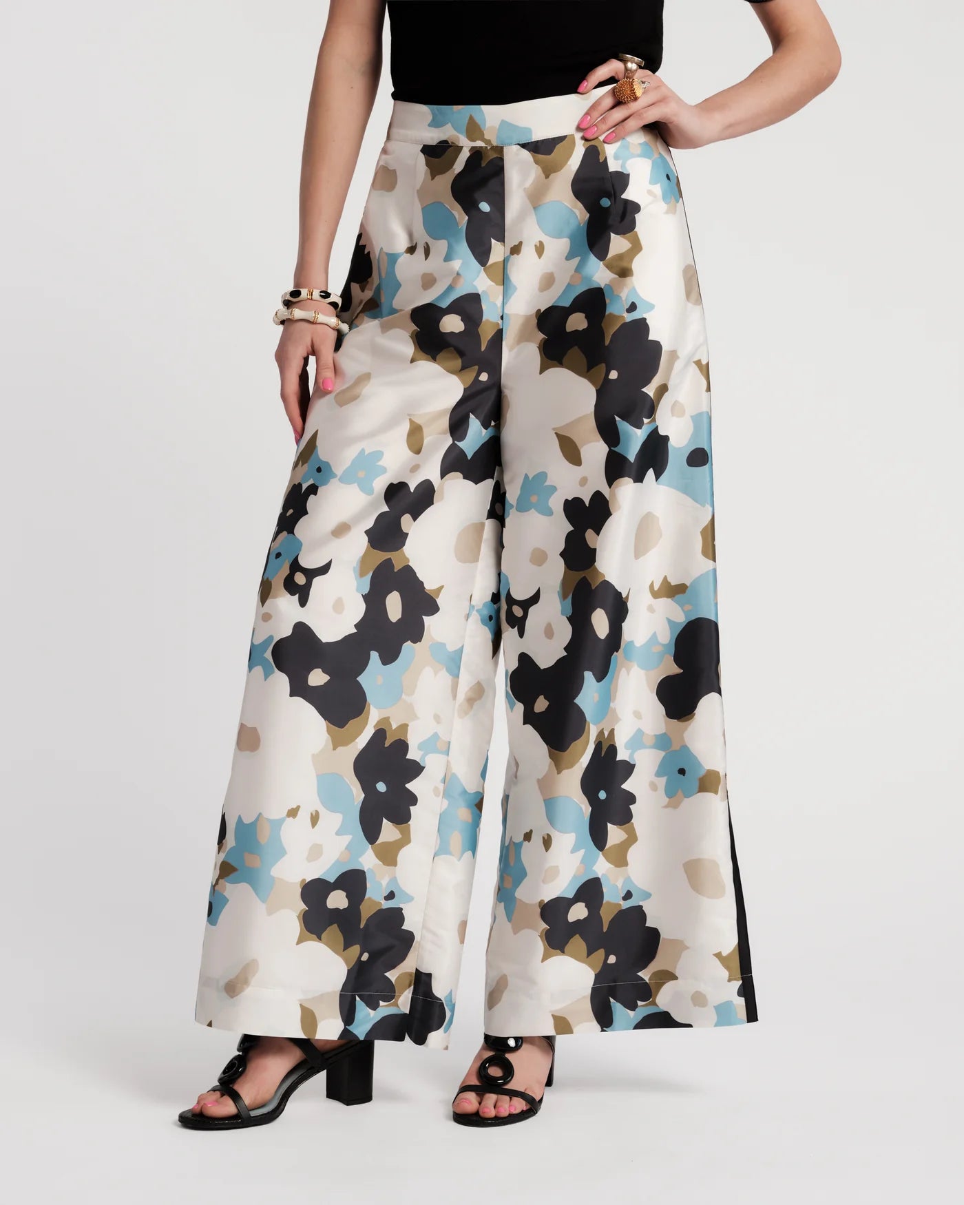 Frances Palazzo Pant in Morning Dew Pattern Glasscock