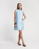 Frances Valentine Diplomat Blue Dress Glasscock