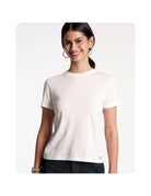 Frances Valentine Super Pima White Crewneck Tee Glasscock
