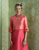 Reem Acra Coral Gown Glasscock Boutique