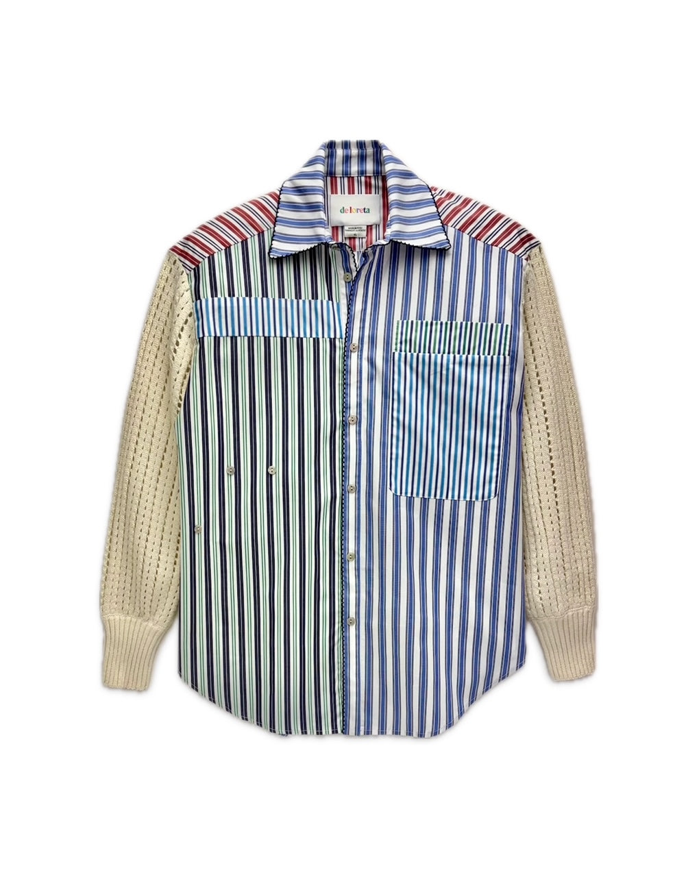 De Loreta Palmar Blouse With Ivory Sleeve