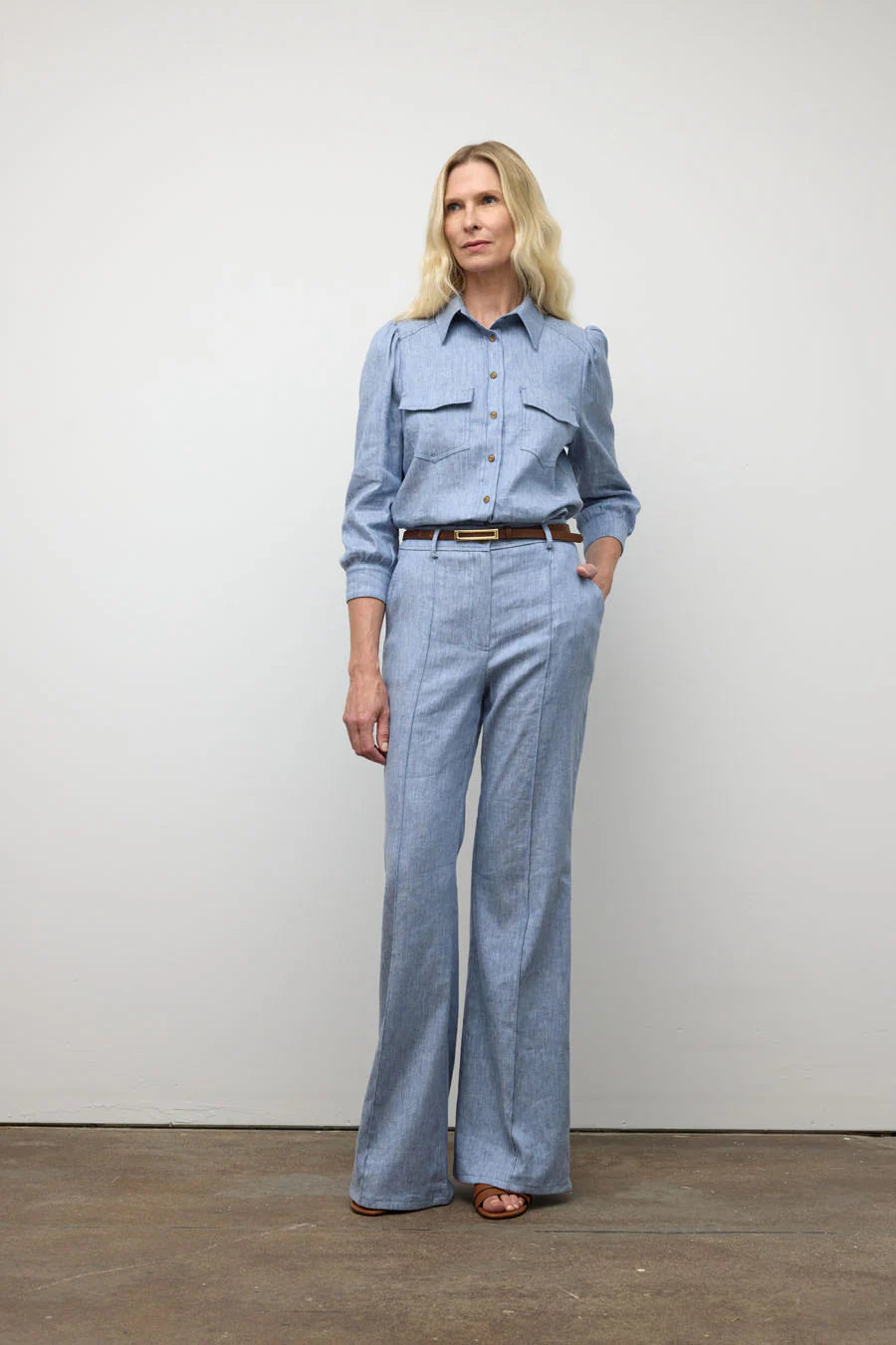 Iris Setlakwe Denim Shirt Glasscock