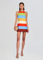 Retrofete Lanny Dress In Multi Stripe Glasscock Boutique