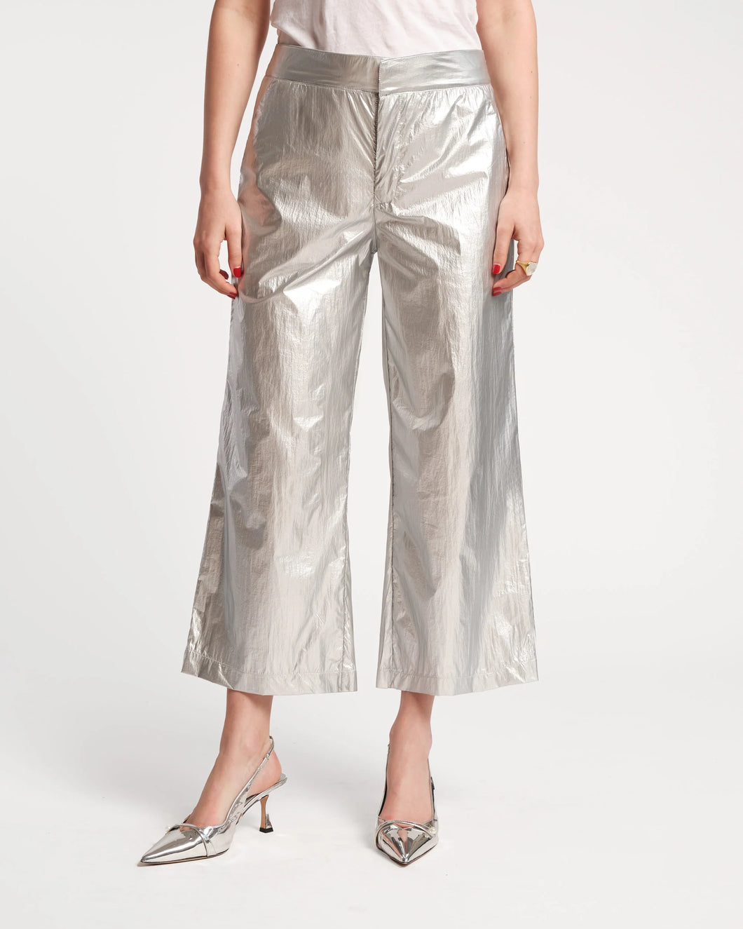 Frances Valentine Mimi Silver Metallic Pant