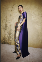 Audrey & Brooks Purple and Gold Gown Glasscock Boutique