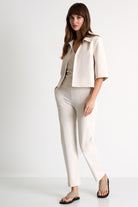 Shan Straight Leg Beige Pant Glasscock