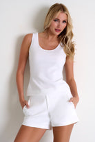 Shan Jersey Tank White Glasscock