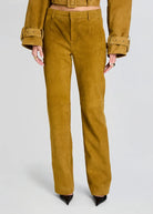 Retrofete Adelina Suede Pant In Ochre Glasscock Boutique