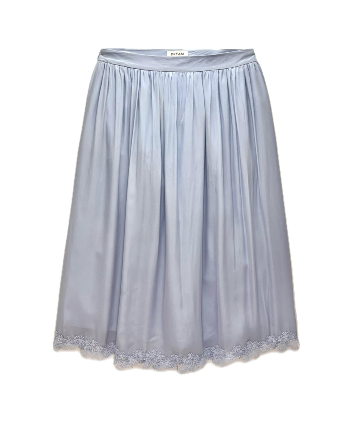 Light blue skirt with lace trim 
