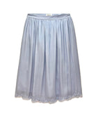 Light blue skirt with lace trim 