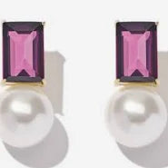 Carolina Herrera Crystal And Pearl Drop Earrings