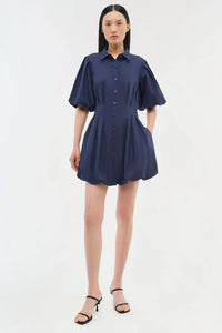 Simkhai Cleo Balloon Pintuck Mini Dress