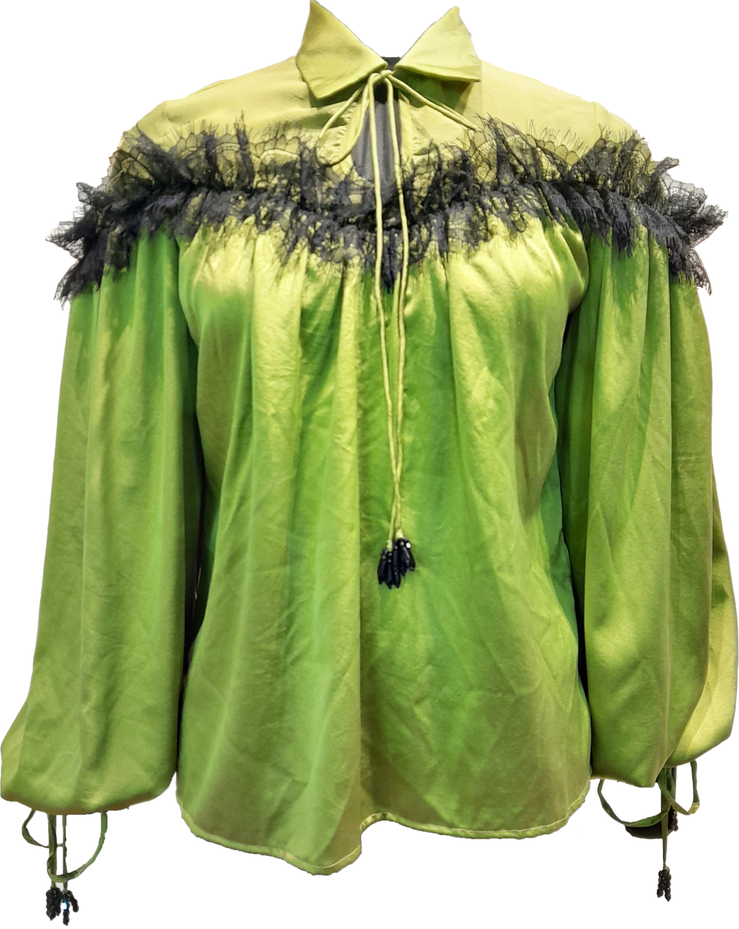 La Fuori green silk blouse