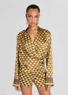 Retrofete Kourt Blouse In Cigar Glasscock Boutique