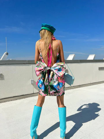 Neubyrne Dahlia bow-back dress
