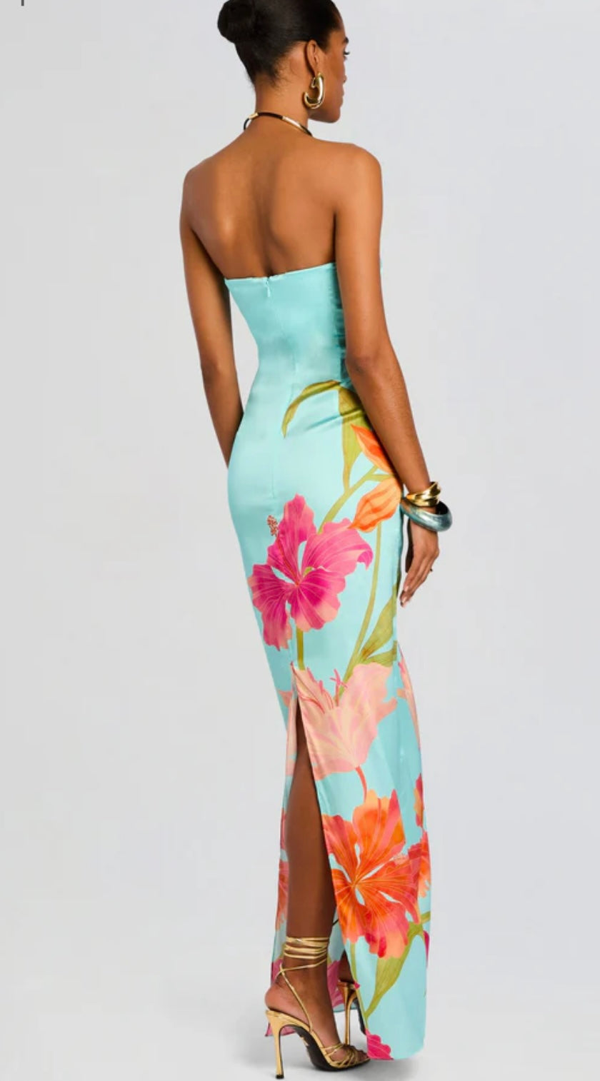 Retrofête Women's Vivi Dress - Aqua Primavera