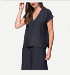 Biana Vivi Top In Dark Navy Glasscock Boutique