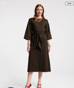 Frances Valentine Whitney Wrap Dress In Olive