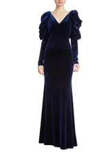 Load image into Gallery viewer, Velvet Gown with Dramatic Sleeves
