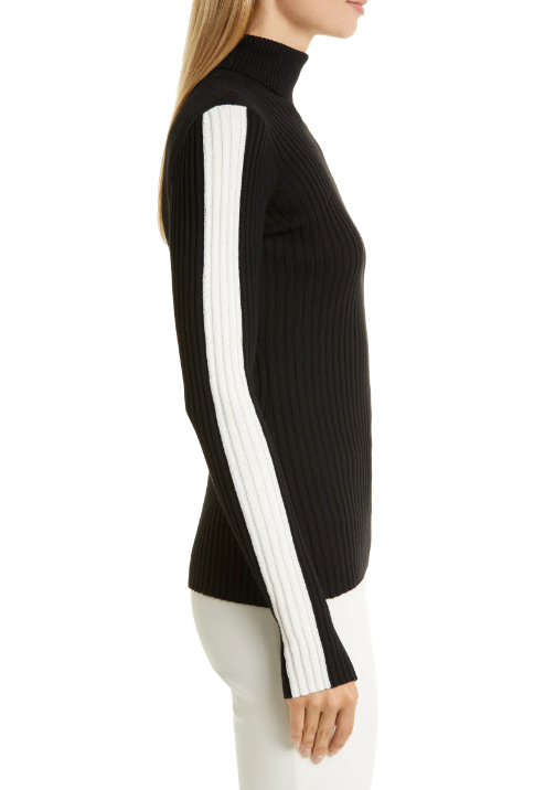 Capsule 121 - The Mimosa Turtleneck Cotton & Cashmere Rib Sweater Glasscock Boutique
