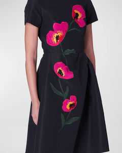 Carolina Herrera - Floral Embroidered A-Line Dress